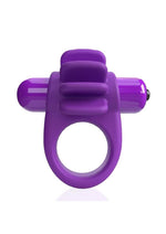 Load image into Gallery viewer, 4t Skooch Vibrating Cock Ring with Clitoral Stimulator - Grape/Purple