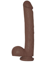 Load image into Gallery viewer, All American Ultra Whoppers Curved Dildo - Chocolate - 11in