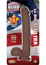 Load image into Gallery viewer, All American Ultra Whoppers Curved Dildo - Chocolate - 11in