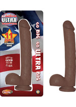 Load image into Gallery viewer, All American Ultra Whoppers Straight Dildo - Brown/Chocolate - 11in