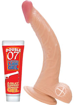 Load image into Gallery viewer, All American Whoppers Curve Dildo with Balls - Flesh/Vanilla - 8in