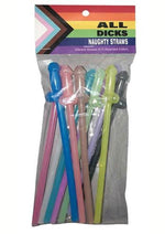 Load image into Gallery viewer, All Dicks Naughty Straws - Assorted Colors/Rainbow - 11 Per Pack