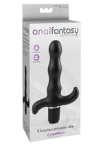 Load image into Gallery viewer, Anal Fantasy Collection 9 Function Waterproof Prostate Vibrator - Black - 4.5in