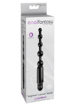 Load image into Gallery viewer, Anal Fantasy Collection Beginner's Power Beads Waterproof - Black - 5in