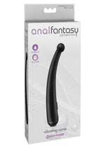 Load image into Gallery viewer, Anal Fantasy Collection Vibrating Curve Probe Waterproof - Black - 6.75in