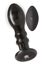 Load image into Gallery viewer, Ass-Sation Remote Control Rechargeable Vibrating Metal Anal Pleaser - Black/Metal