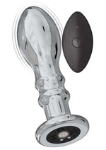 Load image into Gallery viewer, Ass-Sation Remote Control Rechargeable Vibrating Metal Anal Pleaser - Metal/Silver