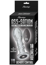 Load image into Gallery viewer, Ass-Sation Remote Control Rechargeable Vibrating Metal Anal Pleaser - Metal/Silver