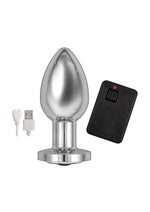 Load image into Gallery viewer, Ass-Sation Remote Control Rechargeable Vibrating Metal Anal Plug