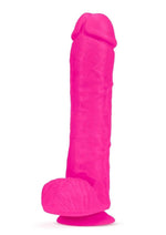 Load image into Gallery viewer, Au Naturel Bold Big John Dildo with Suction Cup and Balls - Pink - 11in