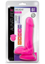 Load image into Gallery viewer, Au Naturel Bold Delight Dildo with Suction Cup - Pink - 6in