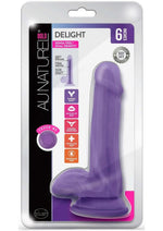 Load image into Gallery viewer, Au Naturel Bold Delight Dildo with Suction Cup - Purple - 6in