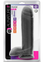 Load image into Gallery viewer, Au Naturel Bold Huge Dildo with Suction Cup - Black/Chocolate - 10.5in