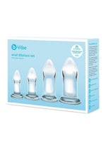 Load image into Gallery viewer, B-Vibes Anal Dilators Glass Plug - Clear - 4 Per Set/Set