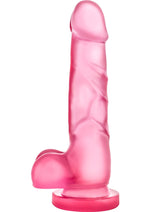 Load image into Gallery viewer, B Yours Sweet N' Hard 4 Dildo with Balls - Pink - 7.75in