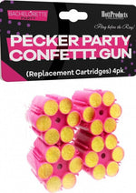 Load image into Gallery viewer, Bachelorette Party Pecker Party Confietti Gun Refills - 4 Each Per Pack