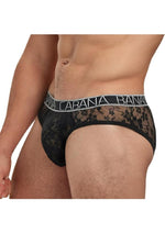 Load image into Gallery viewer, Banana Cabana Lace Nights Low Rise Brief - Black - Medium/Small