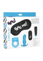 Load image into Gallery viewer, Bang! Duo Blast Plug and Cock Ring Kit - Blue - Set Of 4