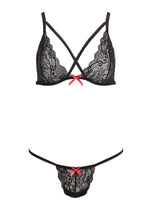 Load image into Gallery viewer, Barely Bare X Strap Bralette - Black - Set