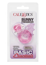 Load image into Gallery viewer, Basic Essentials Bunny Enhancer Vibrating Cock Ring with Clitoral Stimulation - Pink
