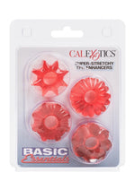 Load image into Gallery viewer, Basic Essentials Super Stretchy Enhancer Cock Rings - Assorted Colors/Red