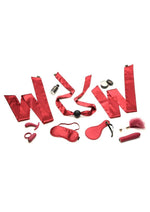 Load image into Gallery viewer, Bedroom Bliss Lover's Bondage Massage - Black/Red - Set