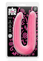 Load image into Gallery viewer, Big As Fuk Double Headed Dildo with Suction Cup - Pink - 18in