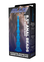 Load image into Gallery viewer, Blue Line Anal Beads with Suction Cup - Blue - 8.5in