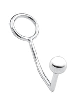 Load image into Gallery viewer, Blue Line Anal Hook and Cock Ring 45mm - Stainless - Steel