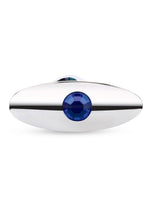 Load image into Gallery viewer, Blue Line Bling Prostate Massager Plug 2.5in - Stainless