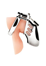 Load image into Gallery viewer, Blue Line Cock Humiliation Chastity Cage Small 2.75in - Stainless