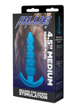Load image into Gallery viewer, Blue Line Medium Beaded Anal Plug - Blue - Medium - 4.5in