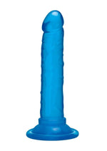 Load image into Gallery viewer, Blue Line Suction Cup Anal Dildo - Blue - 5.75in