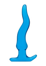 Load image into Gallery viewer, Blue Line Wavy Butt Plug - Blue