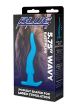 Load image into Gallery viewer, Blue Line Wavy Butt Plug - Blue