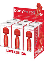 Load image into Gallery viewer, Bodywand Mini Wand Massager Love Edition Counter - Red - 6 Per Display/Display