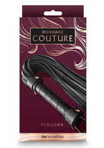 Load image into Gallery viewer, Bondage Couture Pu Leather Flogger - Black