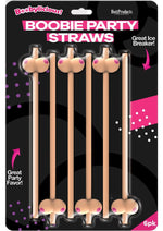 Load image into Gallery viewer, Boobylicious Boobie Party Straws - Flesh/Tan - 6 Per Pack