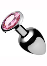 Load image into Gallery viewer, Booty Sparks Pink Gem Medium Anal Plug - Metal/Pink - Medium