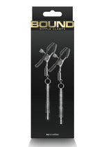 Load image into Gallery viewer, Bound Nipple Clamps D3 - Gray/Grey/Gun Metal/Metal