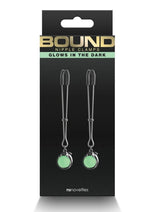 Load image into Gallery viewer, Bound Nipple Clamps G1 Iron - Glow In The Dark/Gray/Grey/Metal