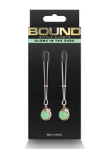 Load image into Gallery viewer, Bound Nipple Clamps G1 Iron - Glow In The Dark/Metal/Rose Gold