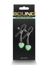 Load image into Gallery viewer, Bound Nipple Clamps G3 Iron - Glow In The Dark/Gray/Grey/Metal