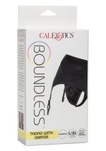 Load image into Gallery viewer, Boundless Thong with Garter Harness - Black - Large/XLarge