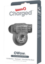 Load image into Gallery viewer, Charged OWOW Rechargeable Vibrating Ring Waterproof - Gray/Grey