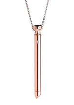 Load image into Gallery viewer, Charmed Rechargeable Stainless Steel 7x Vibrating Necklace - Rose Gold