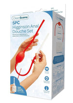 Load image into Gallery viewer, Cleanscene Higginson Anal Douche - Red - 5 Piece/Set