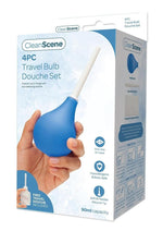 Load image into Gallery viewer, Cleanscene Travel Bulb Douche - Blue/White - 4 Piece/Set