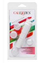 Load image into Gallery viewer, Compact Personal Travel Wand Massager with 4 Interchangeable Heads - White