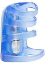 Load image into Gallery viewer, Couples Pleasure Cage Vibrating Cock Ring - Blue